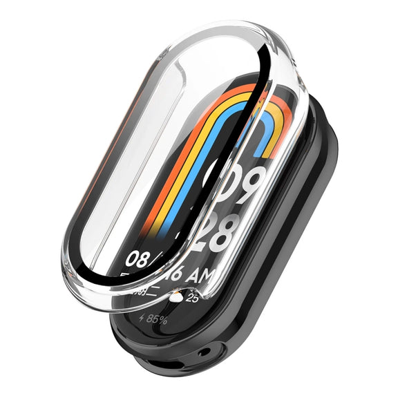 For Xiaomi Smart Band 9 / 9 NFC ENKAY Hat-Prince PC Frame Watch Protective Case with Tempered Film(Transparent)