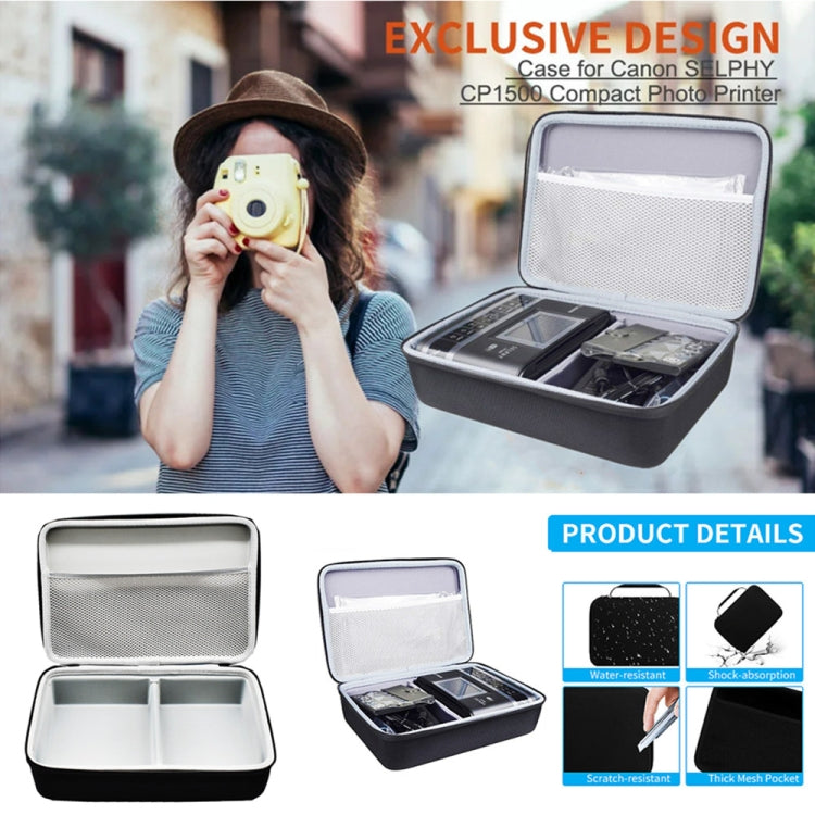 For Canon SELPHY CP1300 / CP1200 / CP1500 Wireless Photo Printer Storage Bag Outdoor Travel Hard Shell Protective Case