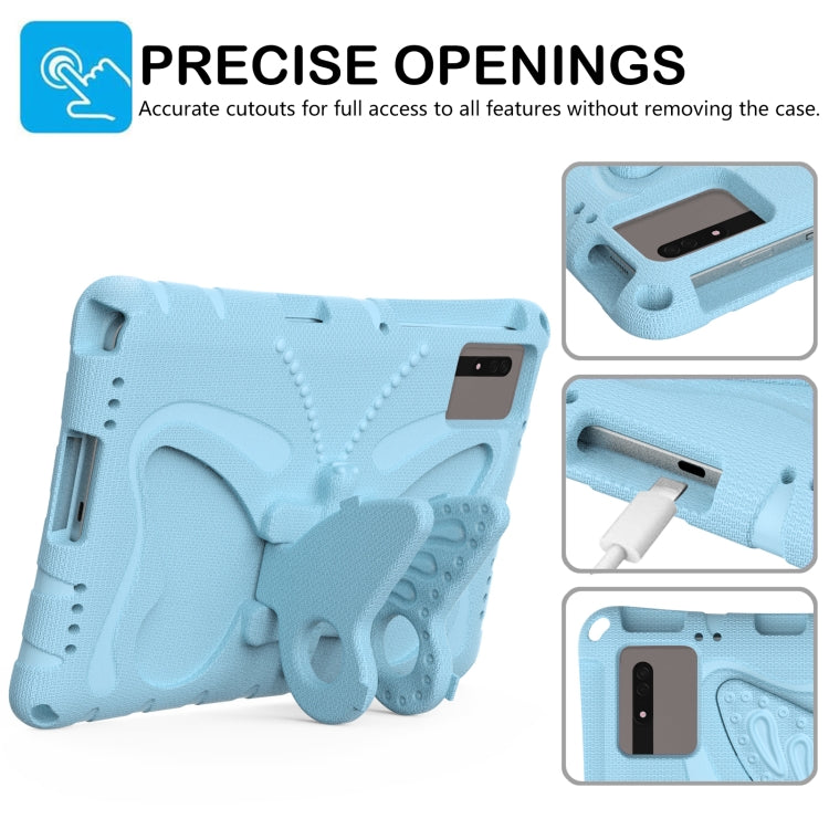 For Lenovo Tab M11 / Xiaoxin Pad 11 2024 Butterfly Bracket EVA Shockproof Tablet Case(Light Blue)