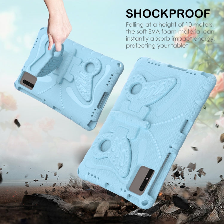 For Lenovo Tab M11 / Xiaoxin Pad 11 2024 Butterfly Bracket EVA Shockproof Tablet Case(Light Blue)