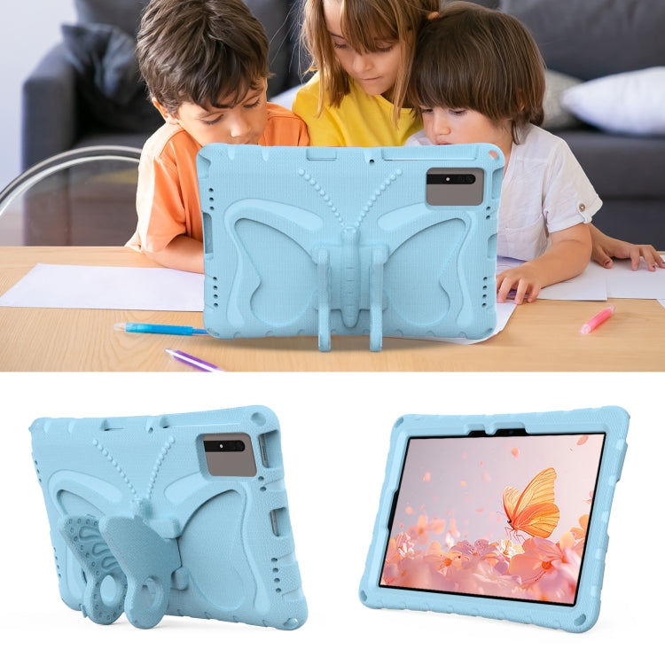 For Lenovo Tab M11 / Xiaoxin Pad 11 2024 Butterfly Bracket EVA Shockproof Tablet Case(Light Blue)