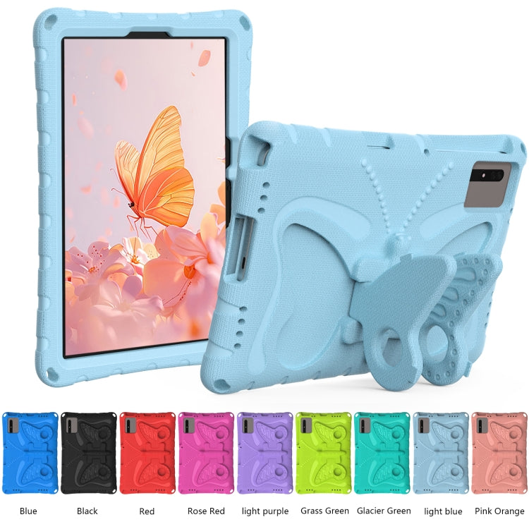 For Lenovo Tab M11 / Xiaoxin Pad 11 2024 Butterfly Bracket EVA Shockproof Tablet Case(Light Blue)