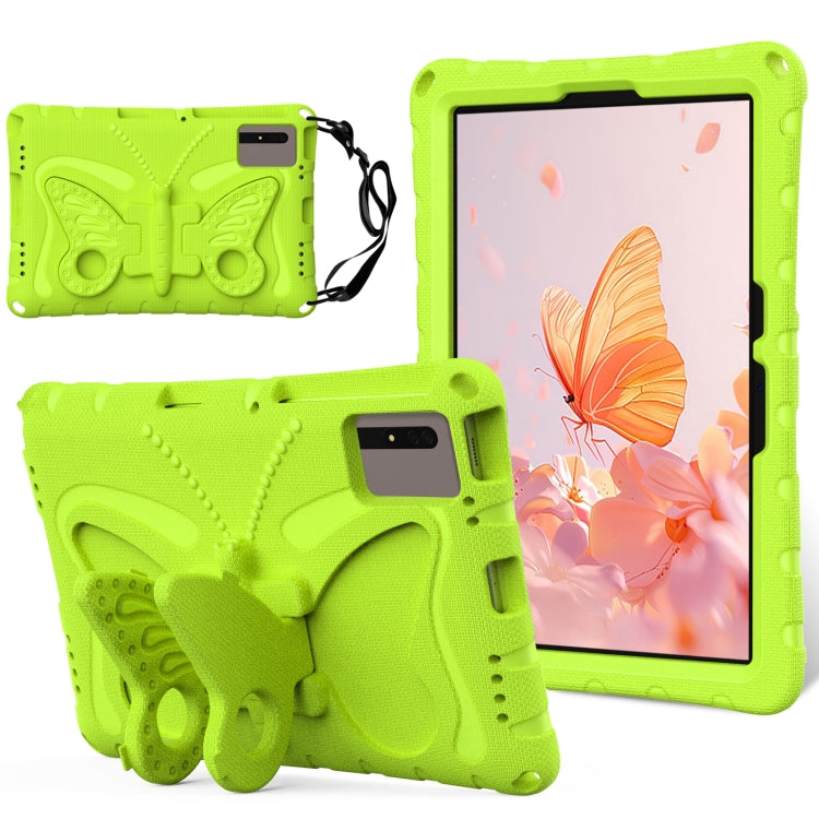 For Lenovo Tab M11 / Xiaoxin Pad 11 2024 Butterfly Bracket EVA Shockproof Tablet Case(Grass Green)
