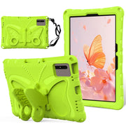 For Lenovo Tab M11 / Xiaoxin Pad 11 2024 Butterfly Bracket EVA Shockproof Tablet Case(Grass Green)