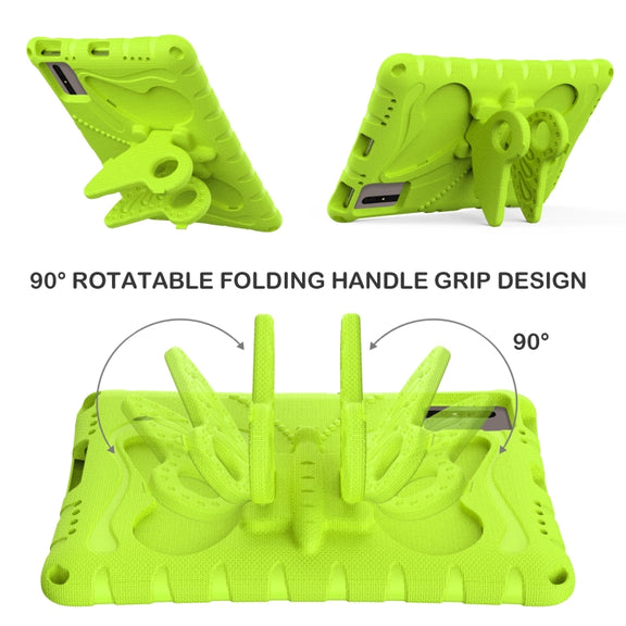 For Lenovo Tab M11 / Xiaoxin Pad 11 2024 Butterfly Bracket EVA Shockproof Tablet Case(Grass Green)