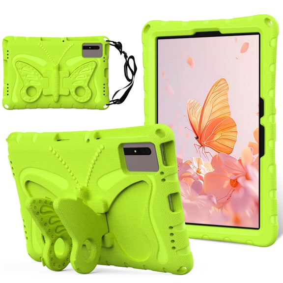 For Lenovo Tab M11 / Xiaoxin Pad 11 2024 Butterfly Bracket EVA Shockproof Tablet Case(Grass Green)