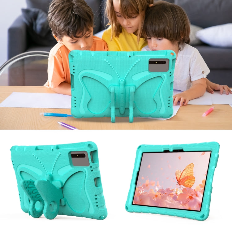 For Lenovo Tab M11 / Xiaoxin Pad 11 2024 Butterfly Bracket EVA Shockproof Tablet Case(Mint Green)