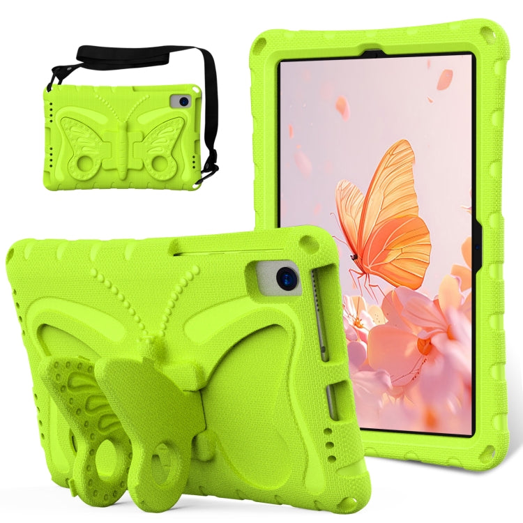 For Lenovo Tab M10 Plus TB-X606F 10.3 Butterfly Bracket EVA Shockproof Tablet Case(Grass Green)