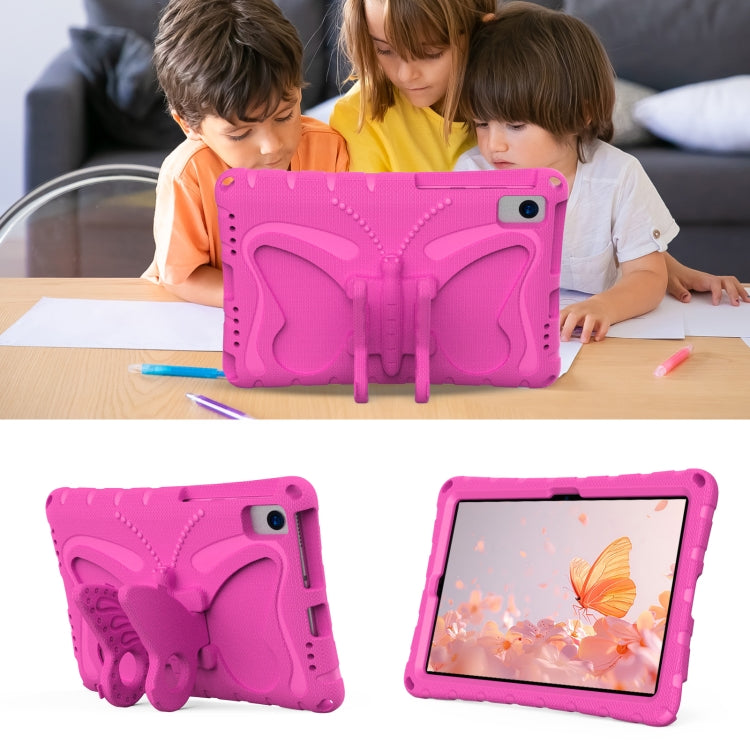 For Lenovo Tab M10 Plus TB-X606F 10.3 Butterfly Bracket EVA Shockproof Tablet Case(RoseRed)
