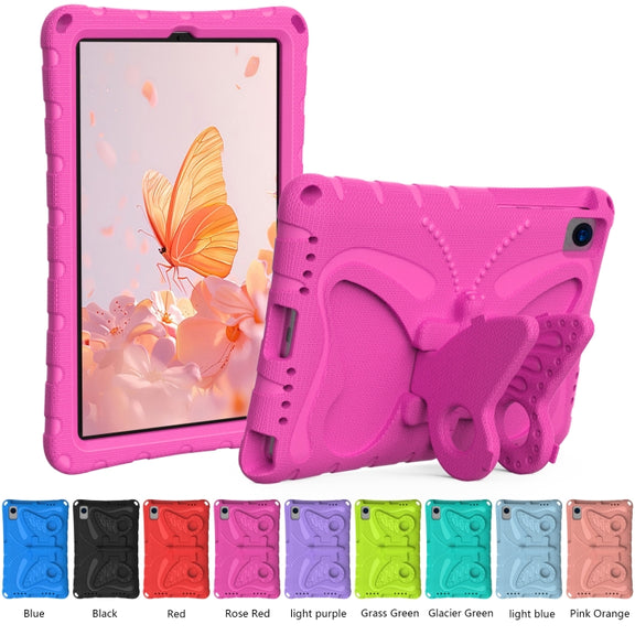 For Lenovo Tab M10 Plus TB-X606F 10.3 Butterfly Bracket EVA Shockproof Tablet Case(RoseRed)