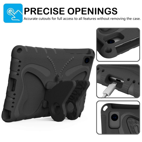 For Lenovo Tab K10 TB-X6C6F 10.3 Butterfly Bracket EVA Shockproof Tablet Case(Black)