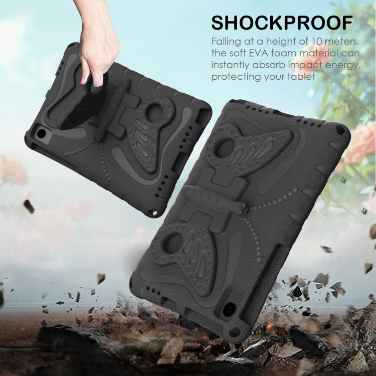 For Lenovo Tab K10 TB-X6C6F 10.3 Butterfly Bracket EVA Shockproof Tablet Case(Black)