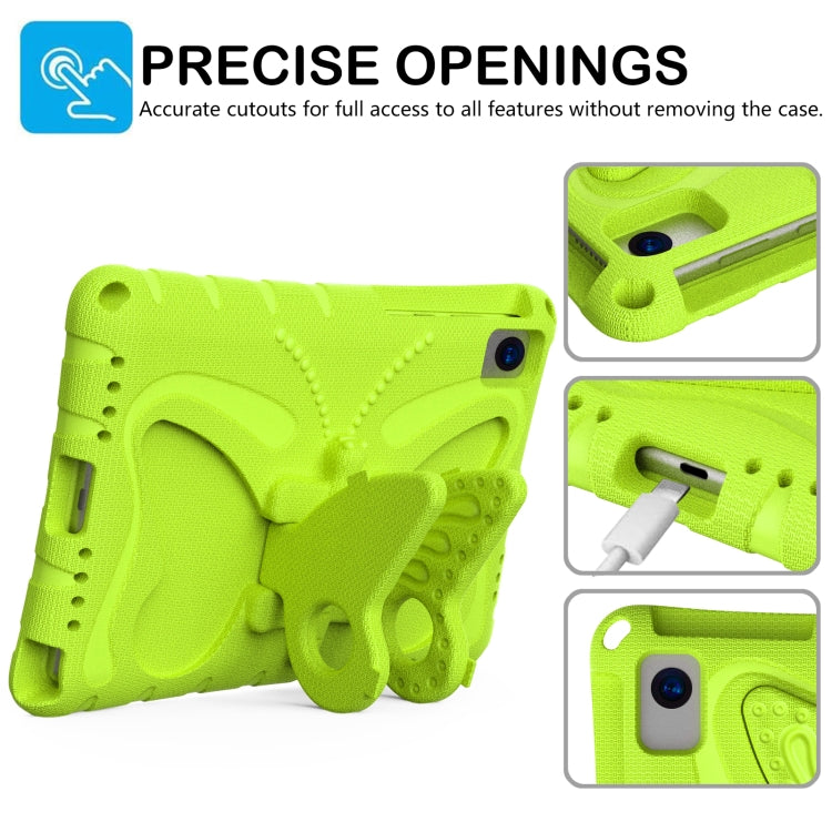 For Lenovo Tab K10 TB-X6C6F 10.3 Butterfly Bracket EVA Shockproof Tablet Case(Grass Green)
