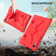 For Lenovo Tab K10 TB-X6C6F 10.3 Butterfly Bracket EVA Shockproof Tablet Case(Red)