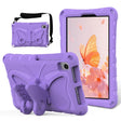 For Lenovo Tan M8 Gen4 8.0 2023 Butterfly Bracket EVA Shockproof Tablet Case(Light Purple) - Lenovo by PMC TechLife | Online Shopping South Africa | PMC TechLife | Buy Now Pay Later Mobicred
