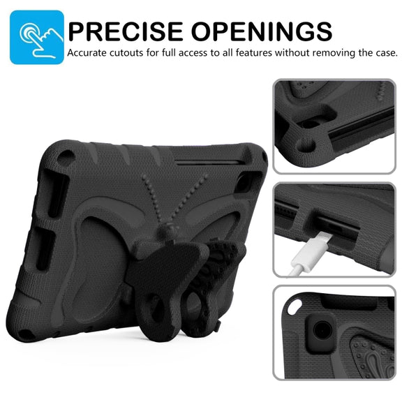 For Lenovo Tan M8 Gen4 8.0 2023 Butterfly Bracket EVA Shockproof Tablet Case(Black)