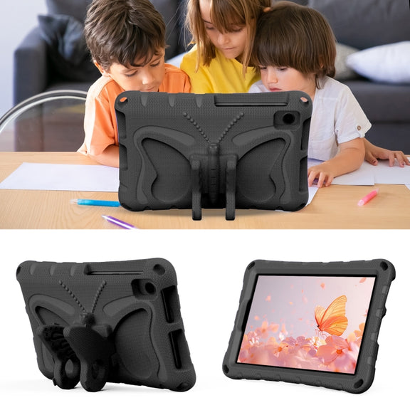For Lenovo Tan M8 Gen4 8.0 2023 Butterfly Bracket EVA Shockproof Tablet Case(Black)