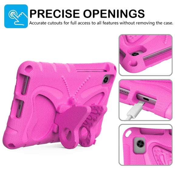 For Lenovo Tan M8 Gen4 8.0 2023 Butterfly Bracket EVA Shockproof Tablet Case(RoseRed)