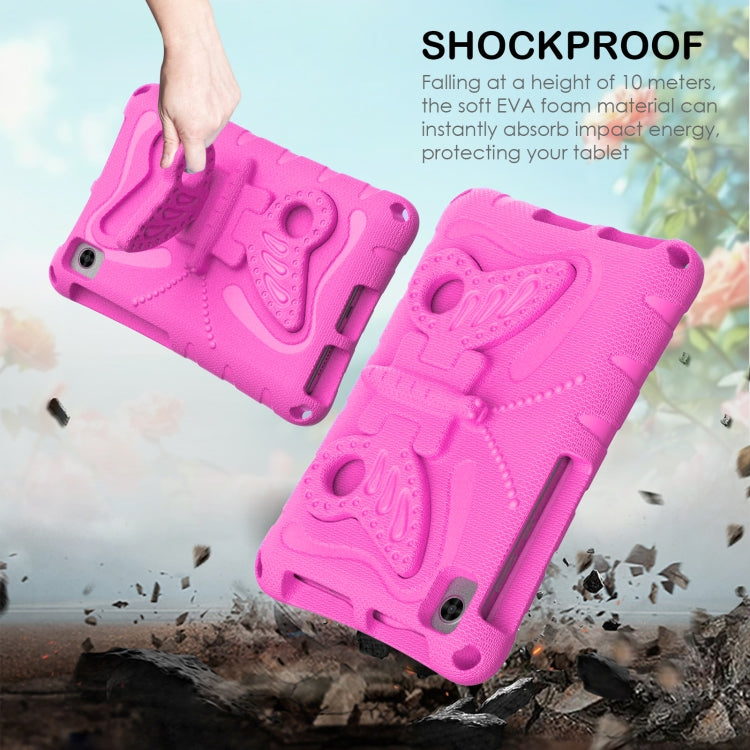 For Lenovo Tan M8 Gen4 8.0 2023 Butterfly Bracket EVA Shockproof Tablet Case(RoseRed)