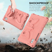 For Lenovo Tab M9 TB-310XU 2023 Butterfly Bracket EVA Shockproof Tablet Case(Pink Orange)