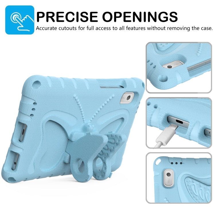 For Lenovo Tab M9 TB-310XU 2023 Butterfly Bracket EVA Shockproof Tablet Case(Light Blue)