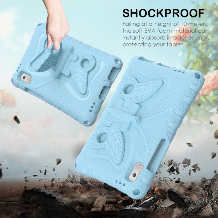 For Lenovo Tab M9 TB-310XU 2023 Butterfly Bracket EVA Shockproof Tablet Case(Light Blue)