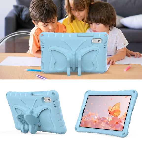 For Lenovo Tab M9 TB-310XU 2023 Butterfly Bracket EVA Shockproof Tablet Case(Light Blue)