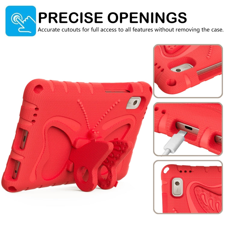 For Lenovo Tab M9 TB-310XU 2023 Butterfly Bracket EVA Shockproof Tablet Case(Red)