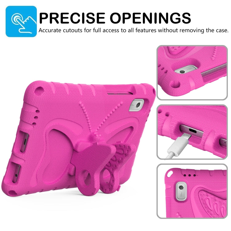 For Lenovo Tab M9 TB-310XU 2023 Butterfly Bracket EVA Shockproof Tablet Case(RoseRed)