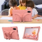 For Honor Pad X9 Butterfly Bracket EVA Shockproof Tablet Case(Pink Orange)