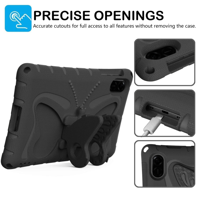 For Honor Pad X9 Butterfly Bracket EVA Shockproof Tablet Case(Black)