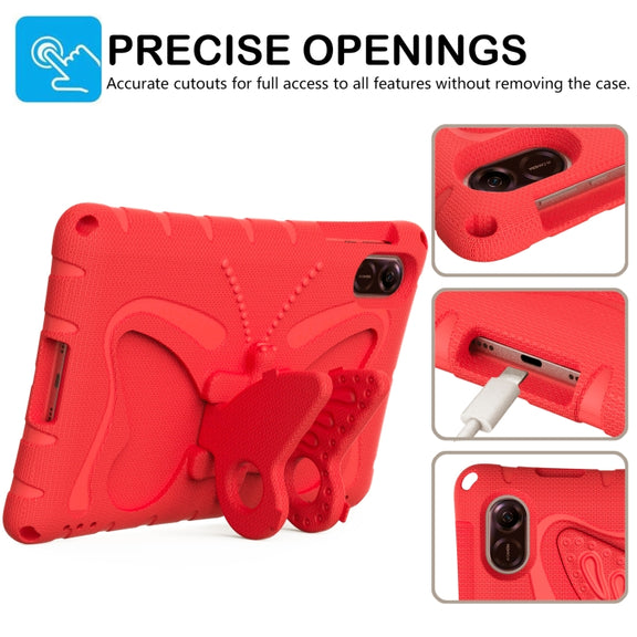 For Honor Pad X9 Butterfly Bracket EVA Shockproof Tablet Case(Red)
