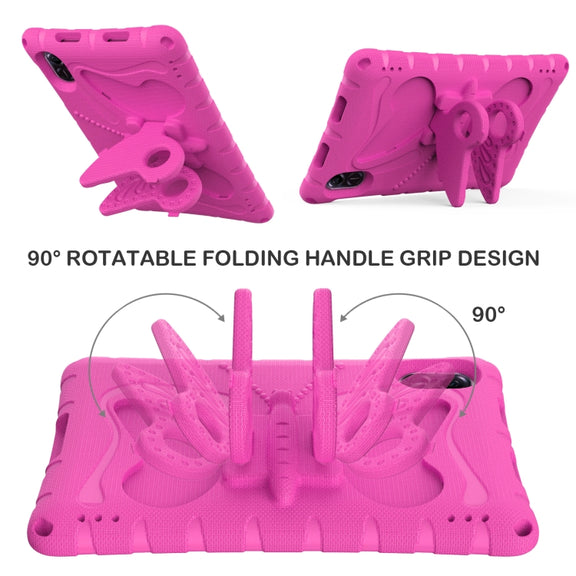 For Honor Pad X9 Butterfly Bracket EVA Shockproof Tablet Case(Rose Red)