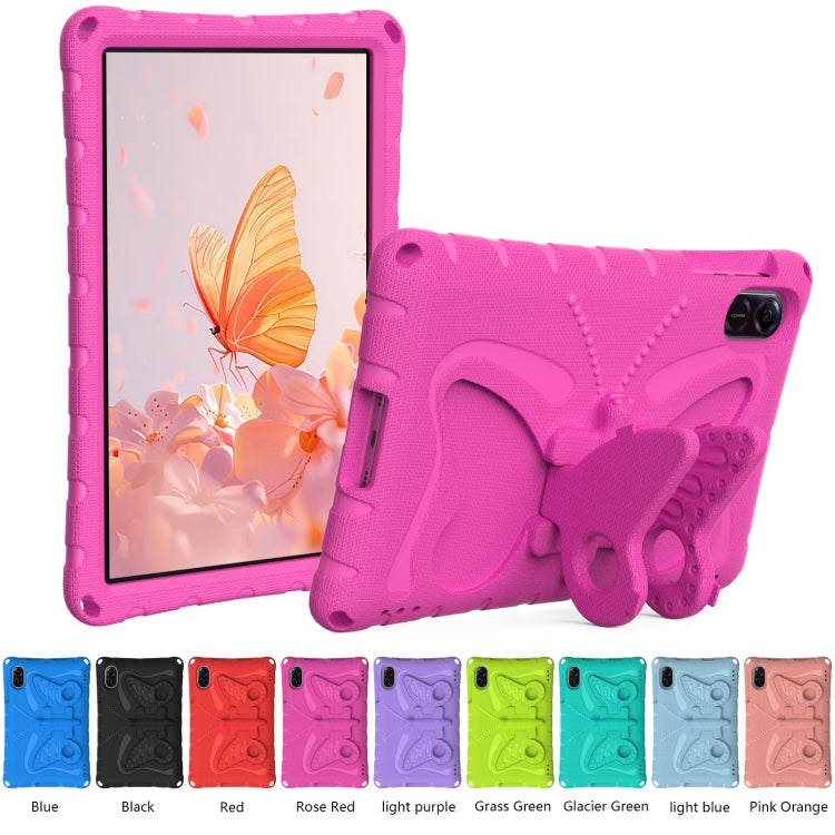 For Honor Pad X9 Butterfly Bracket EVA Shockproof Tablet Case(Rose Red)