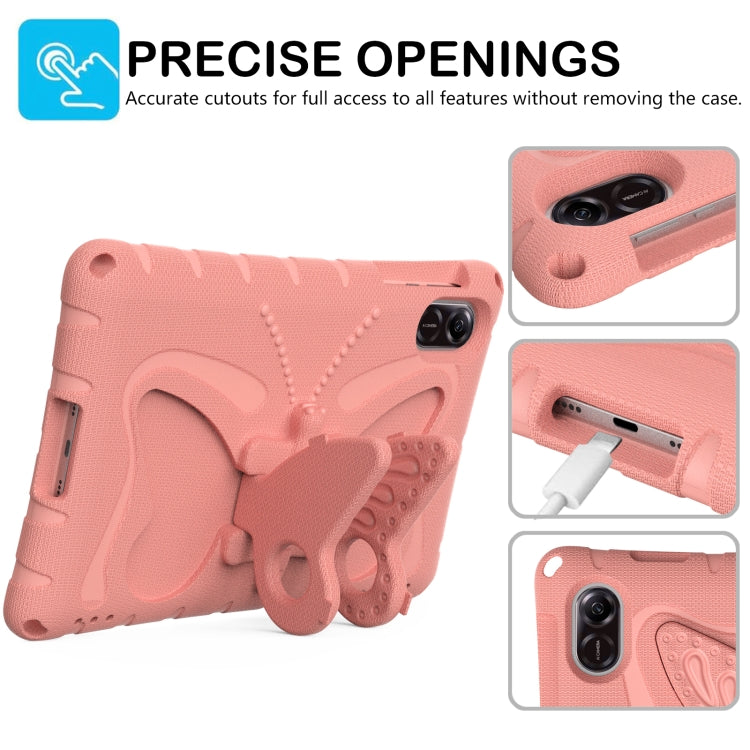 For Honor Pad X8 Pro 11.5 Butterfly Bracket EVA Shockproof Tablet Case(Pink Orange)