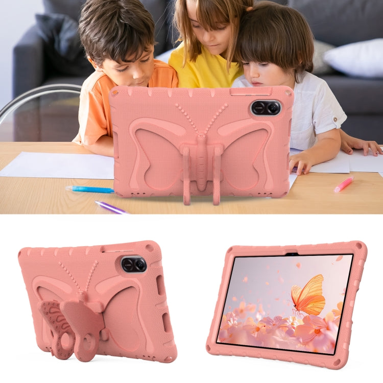 For Honor Pad X8 Pro 11.5 Butterfly Bracket EVA Shockproof Tablet Case(Pink Orange)