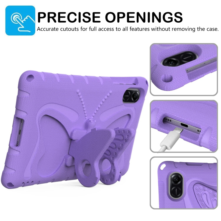 For Honor Pad X8 Pro 11.5 Butterfly Bracket EVA Shockproof Tablet Case(Light Purple)