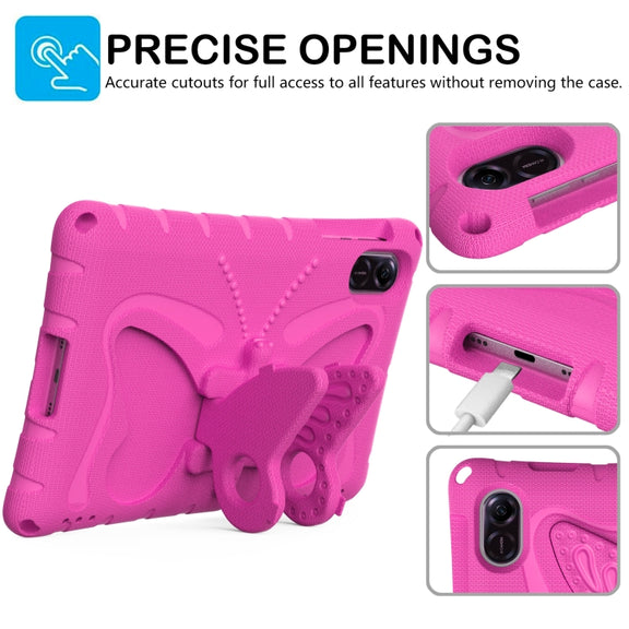 For Honor Pad X8 Pro 11.5 Butterfly Bracket EVA Shockproof Tablet Case(Rose Red)