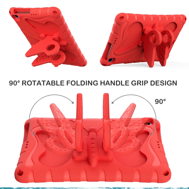 For Honor Pad X8 / X8 Lite 10.1 Butterfly Bracket EVA Shockproof Tablet Case(Red)