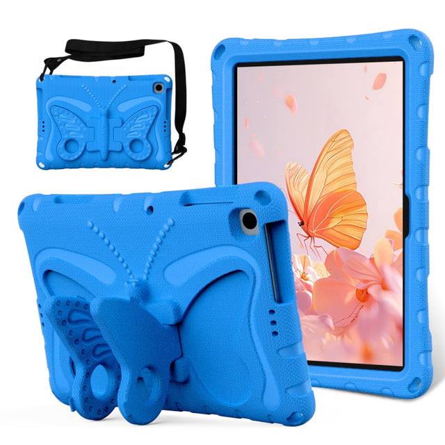 For Honor Pad X8 / X8 Lite 10.1 Butterfly Bracket EVA Shockproof Tablet Case(Blue)