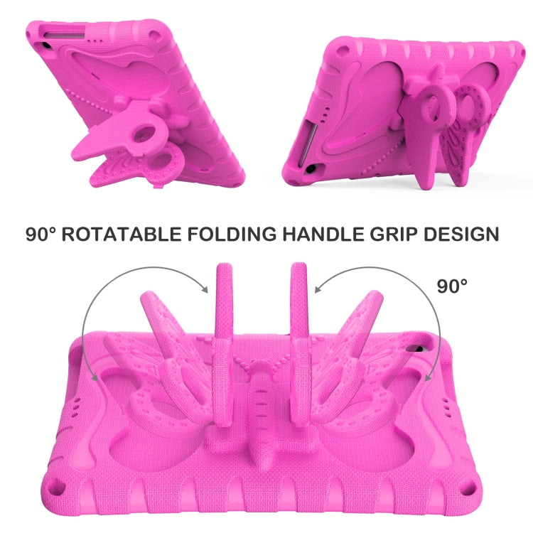 For Honor Pad X8 / X8 Lite 10.1 Butterfly Bracket EVA Shockproof Tablet Case(Rose Red)