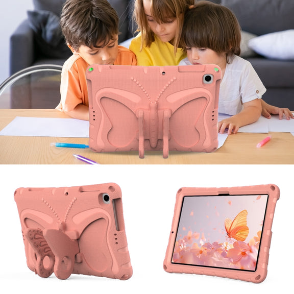 For Honor Pad X6 / Enjoy Tablet 2 Butterfly Bracket EVA Shockproof Tablet Case(Pink Orange)