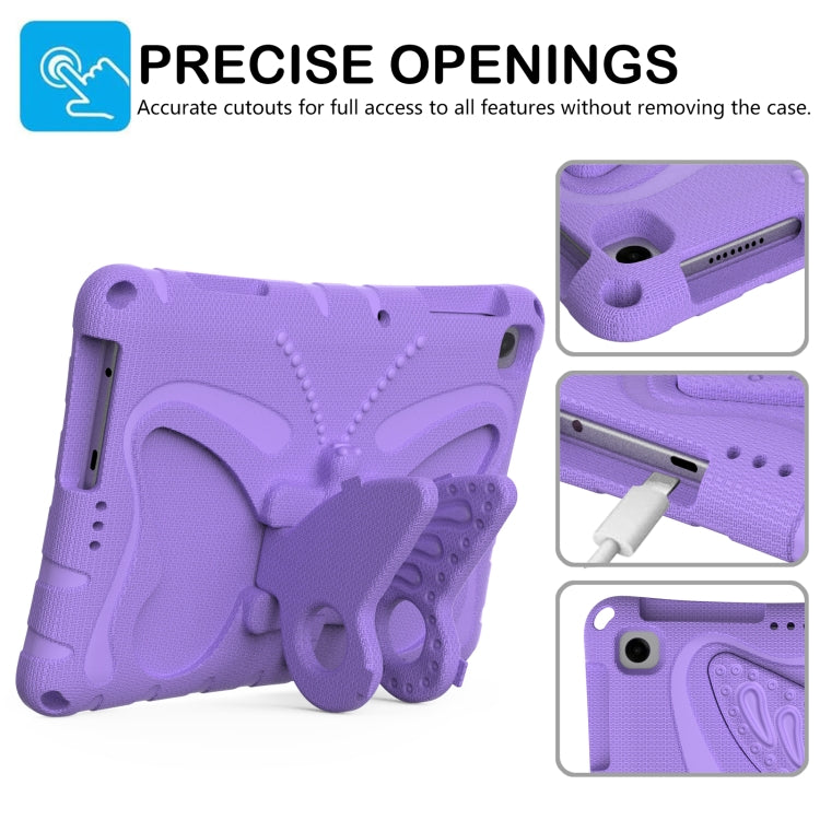 For Honor Pad X6 / Enjoy Tablet 2 Butterfly Bracket EVA Shockproof Tablet Case(Light Purple)