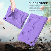 For Honor Pad X6 / Enjoy Tablet 2 Butterfly Bracket EVA Shockproof Tablet Case(Light Purple)