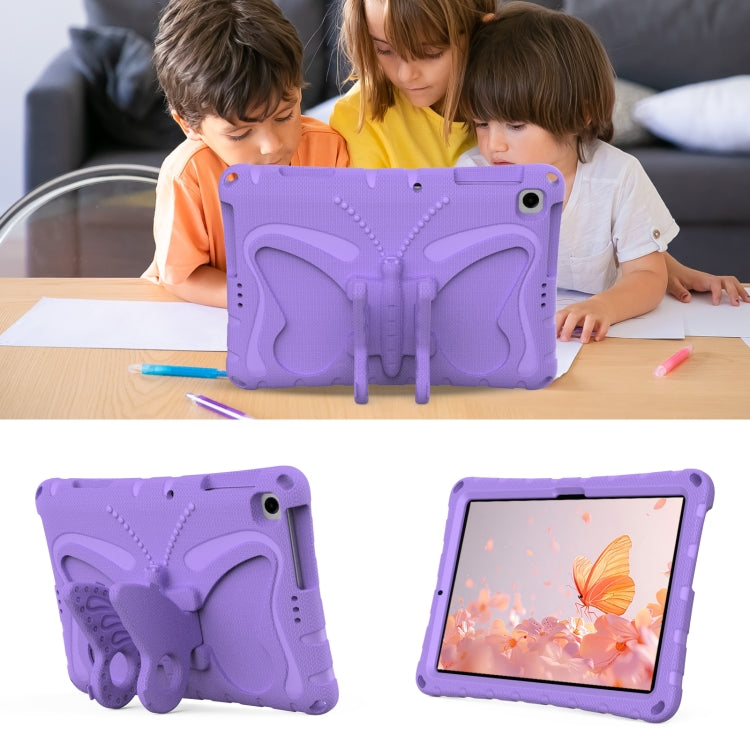 For Honor Pad X6 / Enjoy Tablet 2 Butterfly Bracket EVA Shockproof Tablet Case(Light Purple)