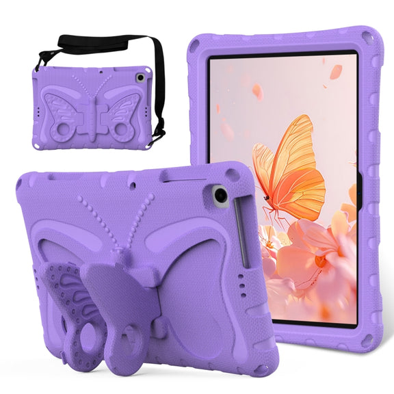 For Honor Pad X6 / Enjoy Tablet 2 Butterfly Bracket EVA Shockproof Tablet Case(Light Purple)