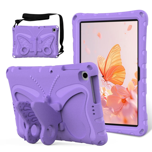 For Honor Pad X6 / Enjoy Tablet 2 Butterfly Bracket EVA Shockproof Tablet Case(Light Purple)