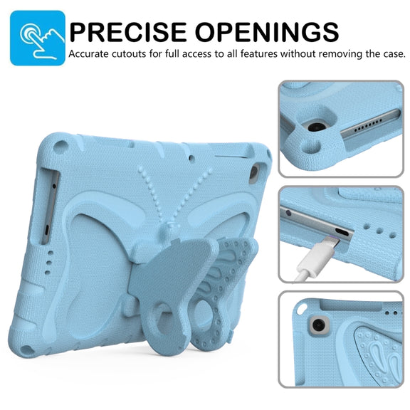 For Honor Pad X6 / Enjoy Tablet 2 Butterfly Bracket EVA Shockproof Tablet Case(Light Blue)
