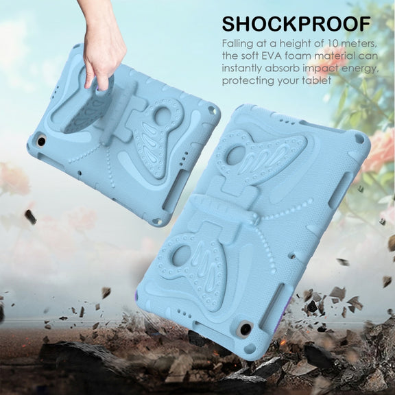 For Honor Pad X6 / Enjoy Tablet 2 Butterfly Bracket EVA Shockproof Tablet Case(Light Blue)