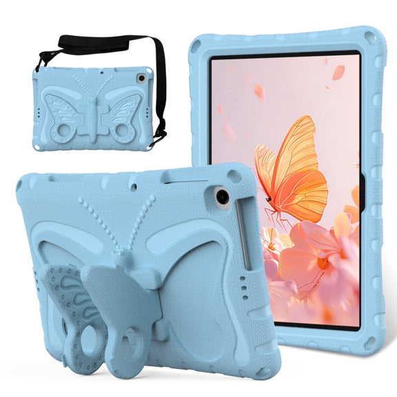 For Honor Pad X6 / Enjoy Tablet 2 Butterfly Bracket EVA Shockproof Tablet Case(Light Blue)